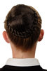 Hairbun Hairpiece bun hair knot braided elaborate braided plaited rim custom medium brown