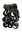Haarteil Extension elastisches Band Sehne schwarz L30157-1B