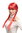Lady Party Wig Halloween Lolita schoolgirl long braided plaits with ribbons fringe red 23"