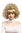 Lady Party Wig Halloween Fancy Dress 60s 70s funky afro style beehive curly fringe bangs blond