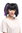Lady Party Wig Halloween Fancy Dress Anime Gothic Lolita black purple strands 2 pigtails fringe