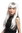 Lady Party Wig Halloween Fancy Dress Cosplay long straight silver grey fringe bangs witch old 26"