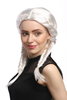Party Wig Halloween 2 elaborately braided pigtails white middle parting Snow Queen Ice Princess