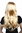 Lady Party Wig Fancy Dress bright gold blond long straight hair Princess Beatnik middle parting