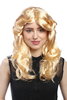 90682-ZA02 Lady Party Wig Halloween Fancy Dress golden blond wavy 70s style middle-parting 20"
