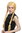 Lady Party Wig Fancy Dress gold yellowish blond long braided pigtails girly Lolita Schoolgirl