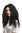 Lady Men Party Wig Fancy Dress long kinky wild hair brown caribbean style kinks middle parting