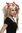 Lady Party Wig Halloween Fancy Dress blond wild voluminous Lolita style pigtails with red ribbons
