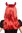90897-ZA13 Lady Party Wig Halloween Retro Vintage Pin-Up She-Devil Demon red long bangs horns 20"