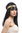 Lady Party Wig Fancy Dress long black straight bangs 70s Disco Cleopatra Odalisque golden headband