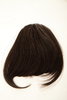 Hair Piece Clip-in Bangs Fringe long framing styleable dark to medium chocolate brown