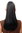 BRO-525-1B Ponytail Hairpiece extension long straight but voluminous claw clamp black 17"