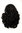Halbperücke geflochtener Haarreif schwarz lockig 90604-1