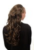 Halfwig Hairpiece Extension braided hair circlet very long wavy dark brown mixed blond 25"