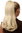 BRO-525-613 Ponytail Hairpiece extension long straight but voluminous claw clamp platinum blond 17"