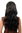 Halfwig Hairpiece Extension with black hair hoop extremely long wavy slight curls medium black 27"