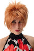 BLUE144-227 Lady Quality Wig short naughy spiky 80s style teased Wave Punk copper blond.