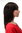 Quality Lady Wig sexy bangs shoulder length layered straight streaked black brown highlights 17"