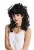 0548-ZA103 Wig Lady Women Halloween Carnival long curly curls teased Greek Goddess black
