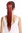 Srosy-135 Hairpiece PONYTAIL with comb and snapwrap long straight dark copper red 21"