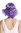 Perücke kurz lockig lila Stirnband 90896-ZA08