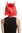 91421-ZA13 Wig Lady Women Halloween She-Devil Demon Devil Longbob Bob Horns red