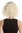 Lady Quality Wig middle-parting short shoulder length platinum blond with dark roots showing
