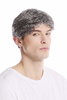 GFW1168-44 Men Gents Wig short casual youthful modern look dark grey gray