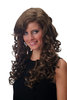 F2331-10/16 Stunning Lady Quality Wig very long lush curls curled parting braun dark blond mix