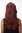 GFW242-130 Lady Quality Wig long slightly wavy long fringe parted sideways light copper red brown