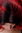 Perücke Diva Wasserwelle Ombre Schwarz Rot GFW1860-RED-M130M+1