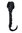 NC006-1B Hairpiece Ponytail cue queue plaited braided halfwig very long elaborate black