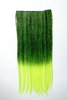 Halfwig 5 Micro Clip-In Extension long straight two extreme bright colours mix black neon green 23"