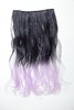 Halfwig 5 Micro Clip-In Extension long curled curls two bright colours mix black light violet 20"