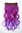 Halfwig 5 Micro Clip-In Extension long curled bright colours mix purple dark pink neon violett 20"