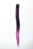 One Clip Clip-In extension strand highlight straight micro clip black bright neon purple ombre mix