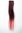 1 x Two Clip Clip-In extension strand highlight straight long bright black bright red mix