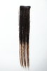 1 x Two Clip Clip-In extension strand highlight straight long dark brown gold brown ombre mix