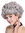 Lady Party Wig grey gray curls curly full volume Granny old older High Society Dame  91097-ZA68E
