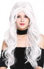 Lady Party Wig white gray mixed long wavy middle parting fairytale fantasy cosplay 91529-ZA60+ZA68A