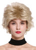 M-270-22 Lady Quality Wig short wild teased voluminous 80s streaked brown blond