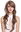 Lady Quality Wig very long slightly wavy parting brown streaked platinum blond highlights