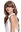 Lady Quality Wig very long slightly wavy parting brown streaked platinum blond highlights