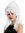 GFW2418-1001 Quality Lady Wig Baroque 60s Beehive Retro Bun curly long white Pop Singer