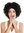 women's party wig carnival funky 60's 70's funk afro curls middle parting black DH1101-ZA103