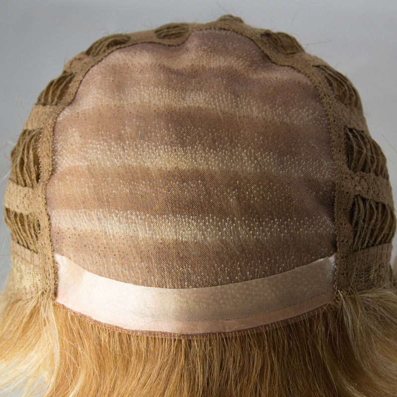 Wigs with partial monofilament at the upper head