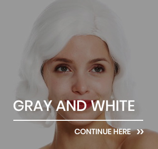 White and gray wigs