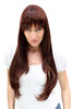 VERY LONG Lady QUALITY Wig BANGS cute fringe BRUNETTE mix (3111 Colour 33H114)
