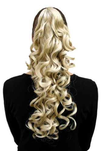 Hairpiece PONYTAIL long curls BLOND (NC218 Colour 202) blonde Extension Butterfly Clamp