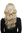 ANGELIC Lady Quality Wig long PLATINUM BLONDE slight curl (6313 Colour 613)